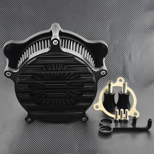 ya 8 5.26 Matte Stripe Air Cleaner Gray Filter Fit for Harley Touring 17-19 Softail 2018