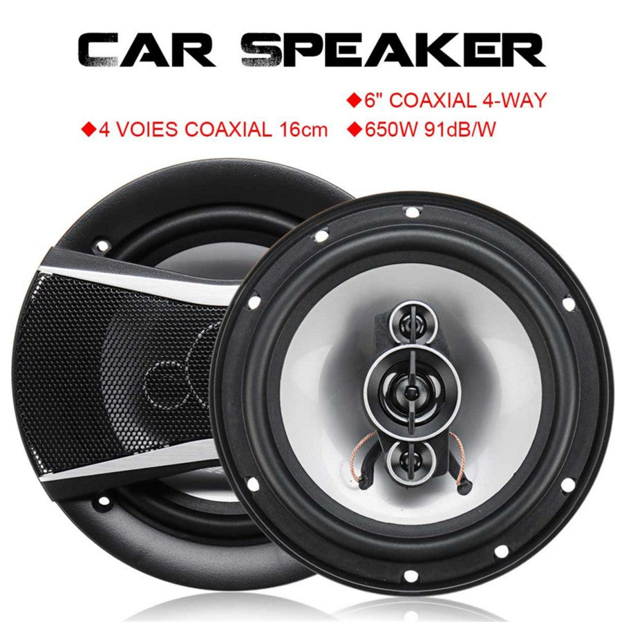 ya 5 8.7 1Pair 6 Inch 650W Auto Car HiFi Coaxial Speaker Door Audio Music Stereo Speakers