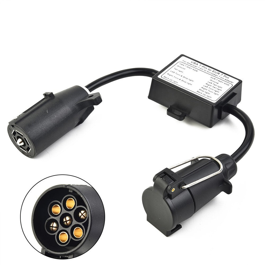 ya 2 6.26.2 Durable Parts Trailer Light Converter 7-Pin 7-Way Blade Socket Round Plug