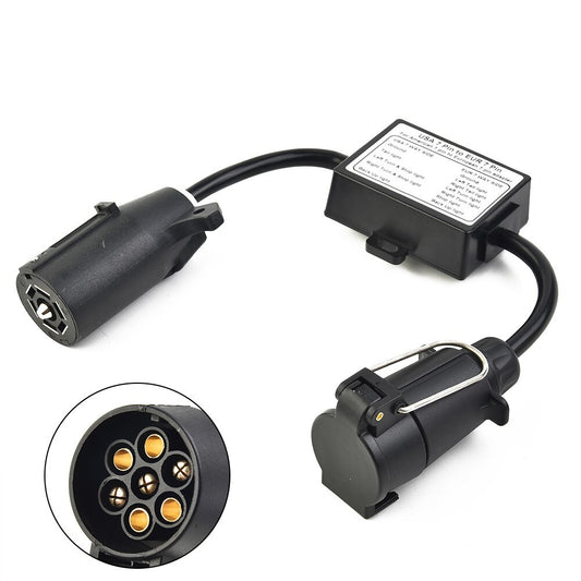 ya 2 6.26.2 Durable Parts Trailer Light Converter 7-Pin 7-Way Blade Socket Round Plug