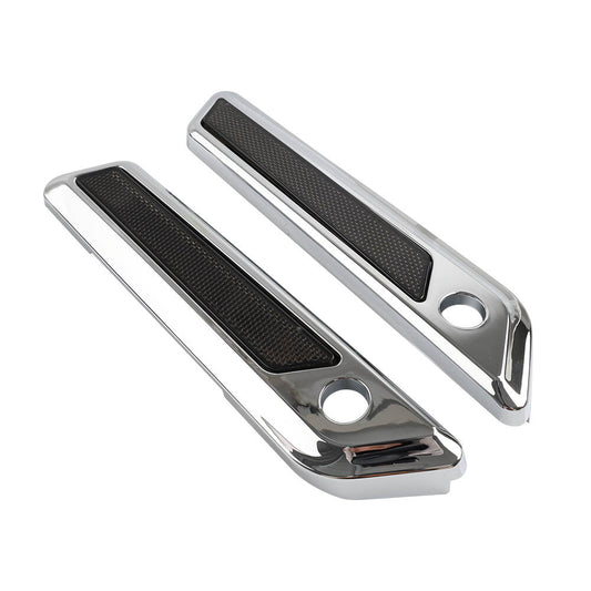 ya 12 5.21 for Harley Touring Electra Glide Road King Saddle Bag Hinge Latch Covers Chrome
