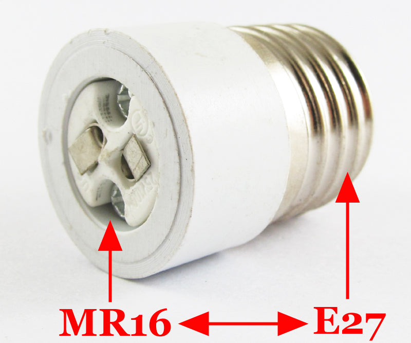 ya 14 10x E27 Male to MR16 Female Socket Base LED Halogen CFL Light Bulb Lamp Adapter