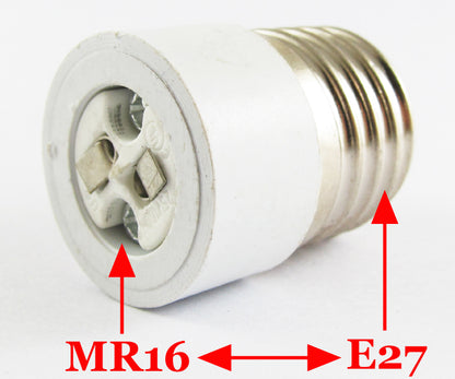 ya 14 10x E27 Male to MR16 Female Socket Base LED Halogen CFL Light Bulb Lamp Adapter
