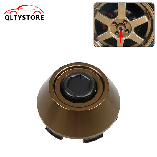 ya 1 7.4 1Pc 61mm Wheel Hub Center Cap Cover Hubcaps Rim Car Hubcap Bronze Racing B-Type