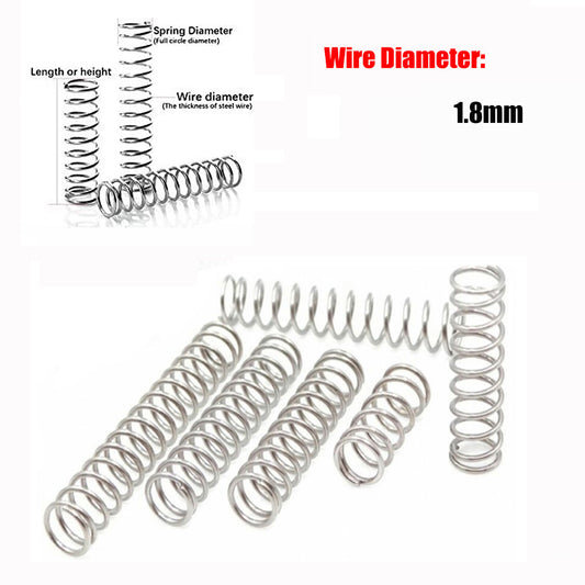 Compression Spring 304 Stainless Steel Wire Diameter 1.8mm Various Length