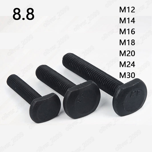 Black 8.8 Steel T-Slot Bolts T-Slot Screws M12 M14 M16 M18 M20 M24 M30
