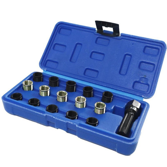 ya 26 16pcs 14mm Spark Plug Rethread Kit Thread Repair M14x1.25 Cylinder Head Helicoil