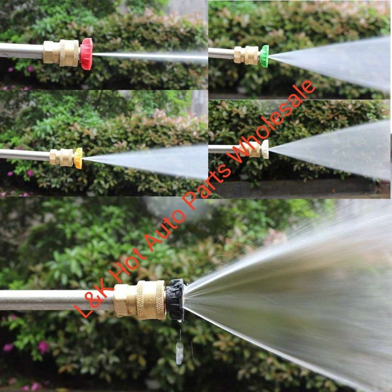 ya 15 10.20 1-5Pcs Pressure Washer Tips Nozzles Quick Connect 1/4 Set