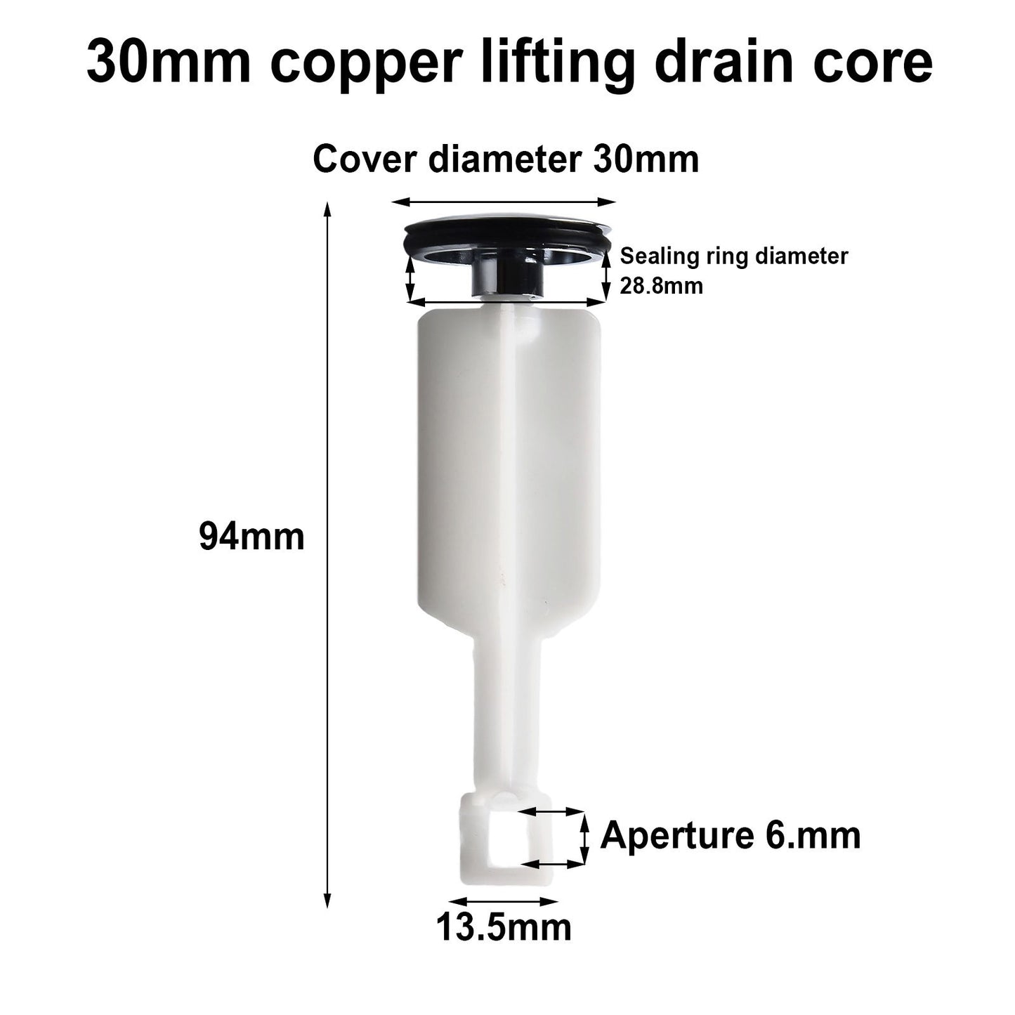 ya 14 High Quality Pop-up Stopper Sink Drain Stopper For Kitchen Bathroom 94*30mm