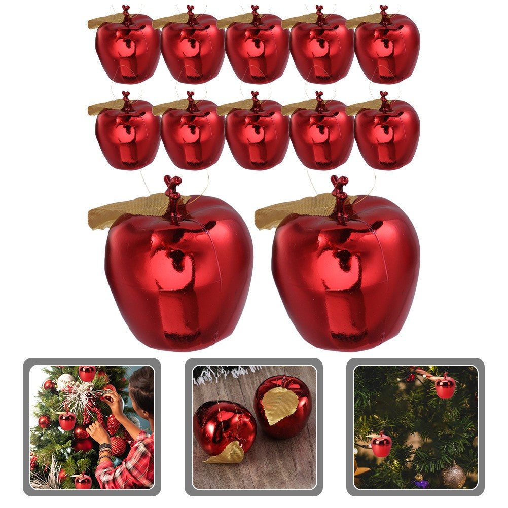 ya 25 12 Pcs Apple Tree Decorations Or ments Plastic Hanging Apples Kids