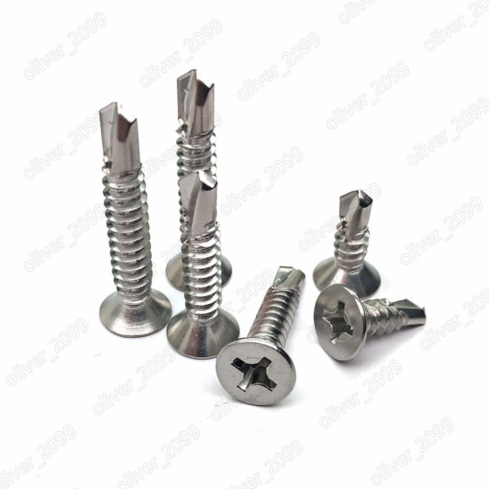M3.9-M6.3 410 Stainless Steel Phillips Countersunk Head Self-Drilling Screws Tek