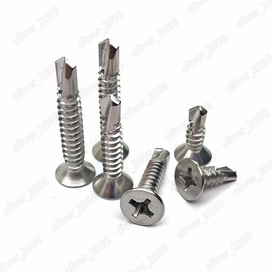 M3.9-M6.3 410 Stainless Steel Phillips Countersunk Head Self-Drilling Screws Tek