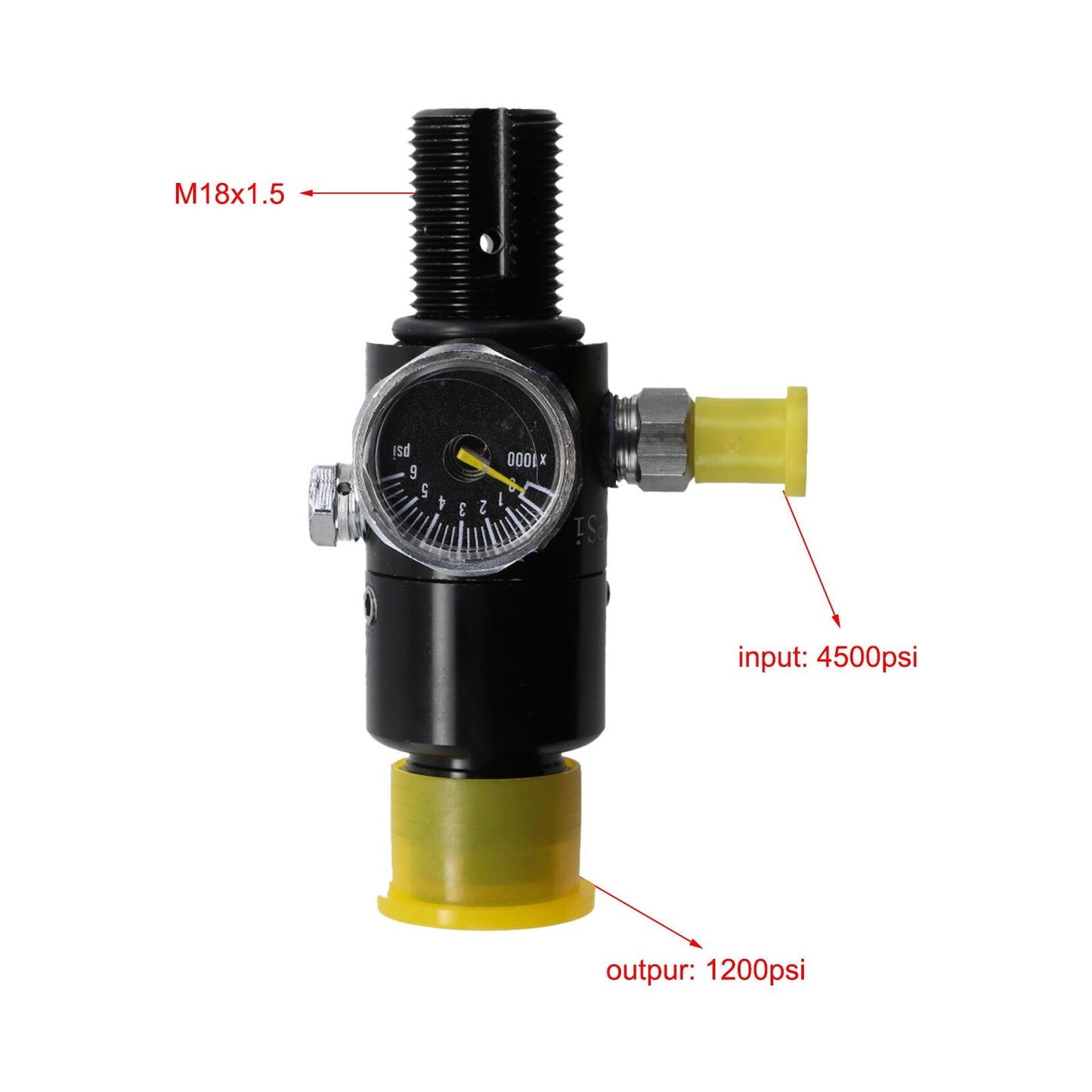 ya 1 8.25.2 shuiyin Air Tank Regulator#4500psi HPA 1200Psi M18*1.5 Output PCP Pressure#Regulator