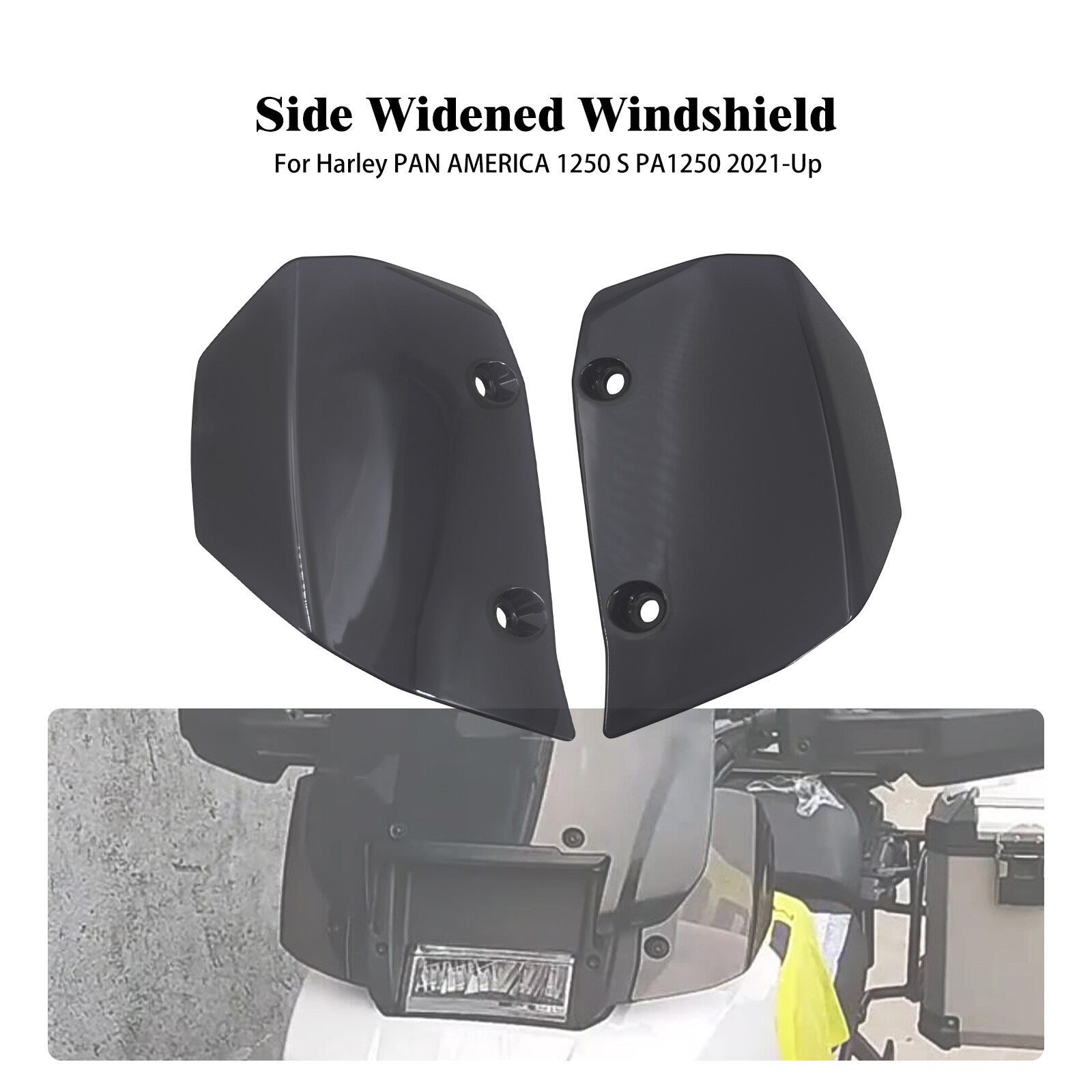 ya 5 8.7 Side Windshield Extension Windscreen Fit for Harley Pan America 1250S 2021-2023