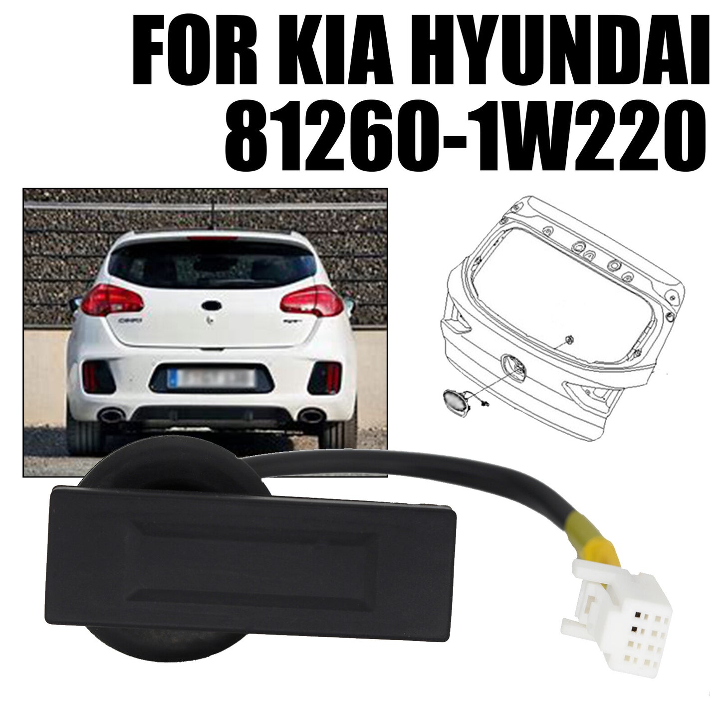 ya 5 8.7 for Kia Rio Pride 2012-2017 Car Rear Tunk Lid Lock Handle Switch OE# 81260-1W220