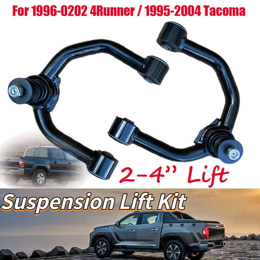 ya 2 6.29 Front Upper Control Arms 2-4¡± Lift For 1996-2002 for 4Runner &1995-2004 Tacoma Black
