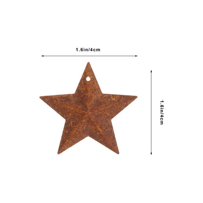 ya 25 50 Pcs Retro Five-pointed Star Pendant Or ments Rustic