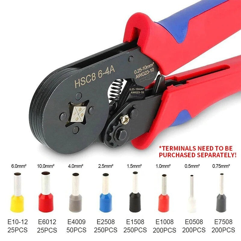 ya 26 7.28.2 HSC8 6-4 Hexago l Serrated Self-Adjusting Ratchet Wire Termi l Crimper Kita