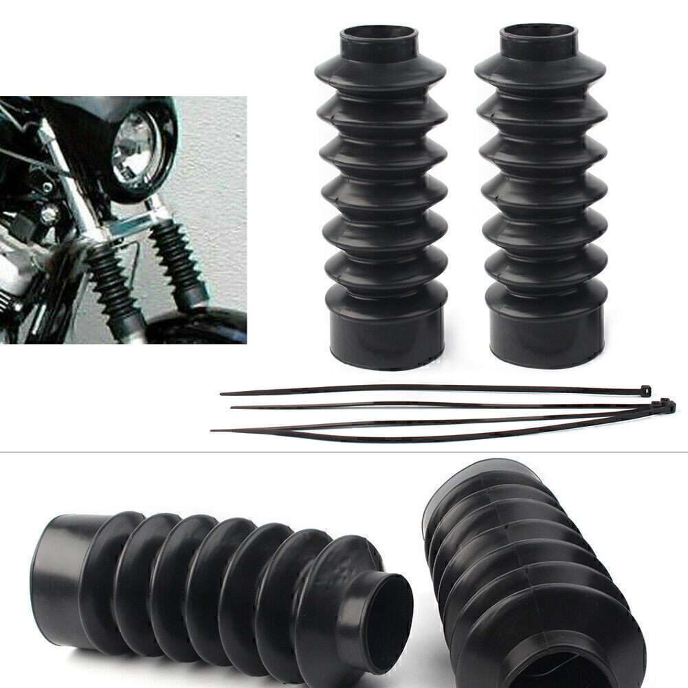 ya 4 6.17.2 FIT for Harley Sportster XL883 1200 39mm Rubber Fork Cover Gaiters Gators Long Boots