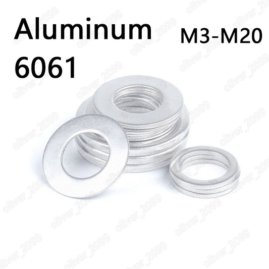 Aluminum Alloy 6061 Flat Washers M3 M4 M5 M6 M8 M10 M12 M16 M20 Enlarged Gaskets
