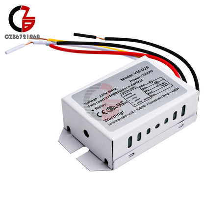 ya 14 220V 2Way 3-Sections 1000W Section Switch for Ceiling Light Independence Control