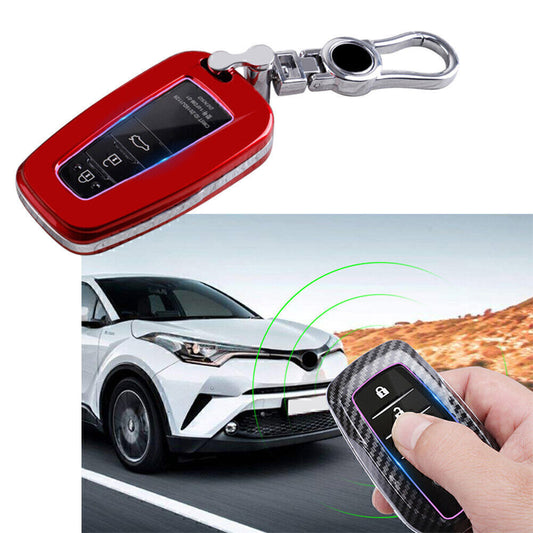 ya 10 5.28 Red Remote Key Case Fob Cover Fit for Toyota for Camry for Corolla C-HR CHR Prado for RAV4 Prius