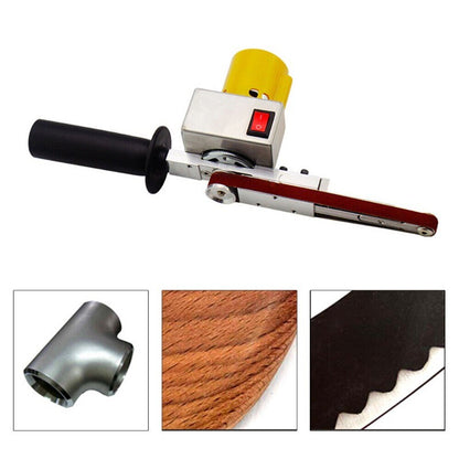 ya 17 Handheld Electric Belt Sander Grinder Small Machine with 10 Sanding Belts