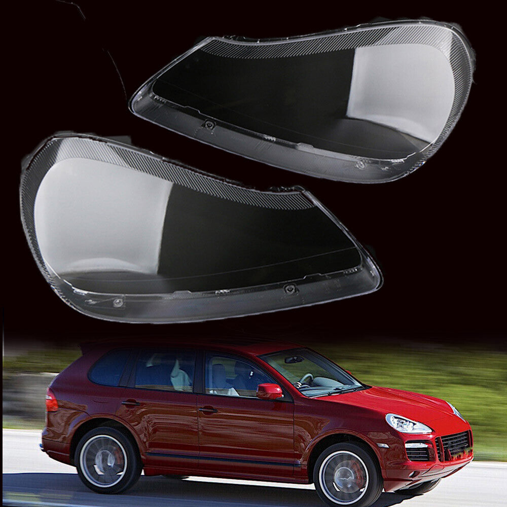ya 13 5.27.2 Pair Headlight Lens Cover Clear Shell Plastic for Porsche for Cayenne 2008 2009 2010