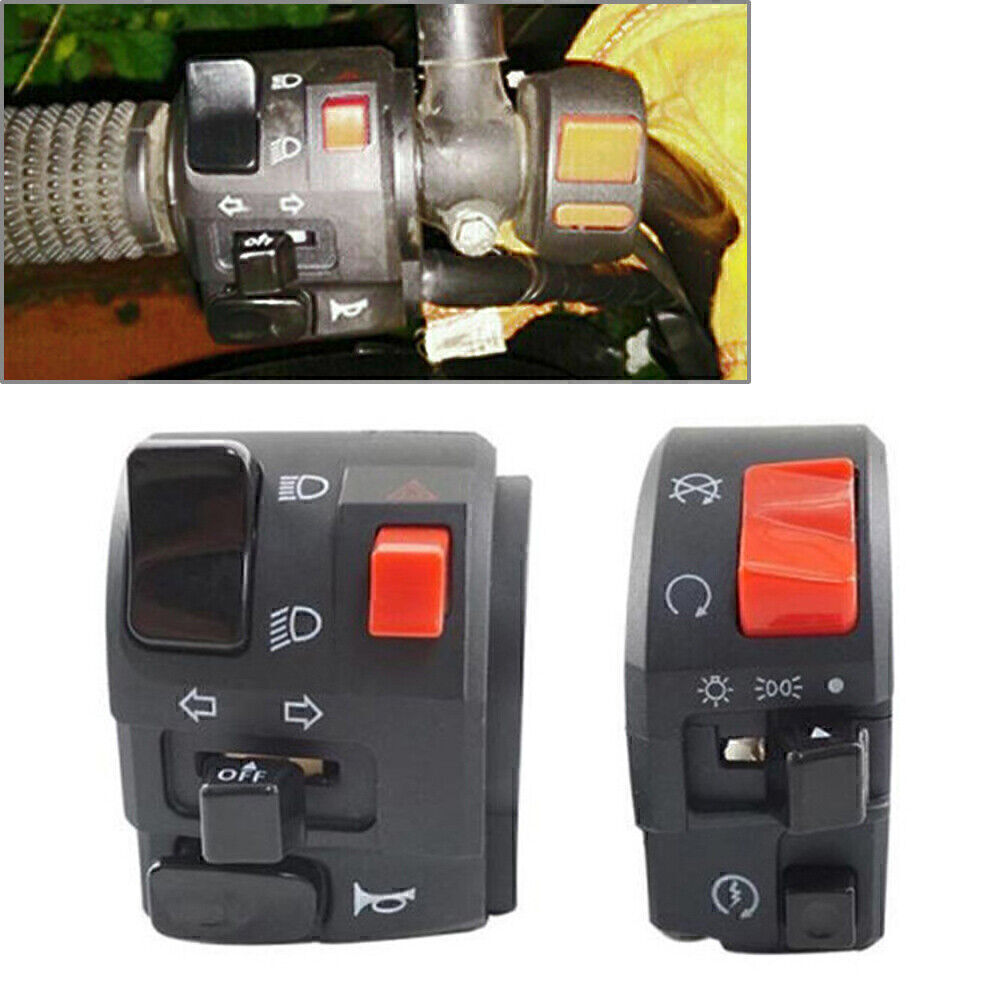 ya 1 7.4 For 7/8 Motor Handlebar Horn Button Turn Signal Fog Light Controller Switch