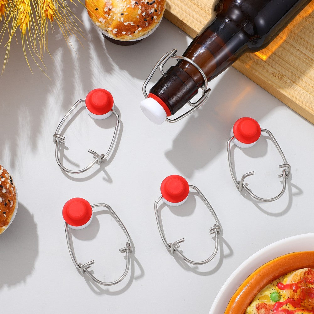 ya 26  12 Pcs Swing Top Lids for Bottles Silicone Gaskets Replacement Caps Stoppers