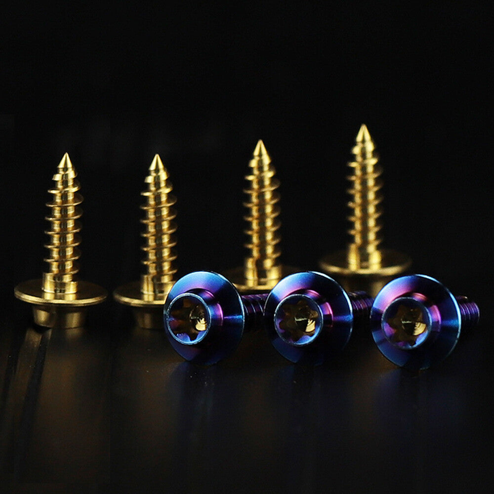 M4 M5 Titanium Self-tapping Screws Umbrella Head Motorcycle Plate Ti Bolts