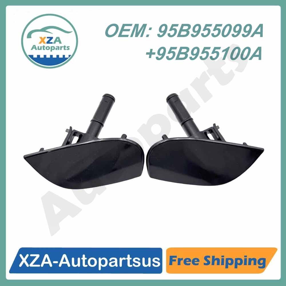 ya 13 Left And Right Side Headlight Washer & Spray Nozzle Cover Cap for Porsche Macan