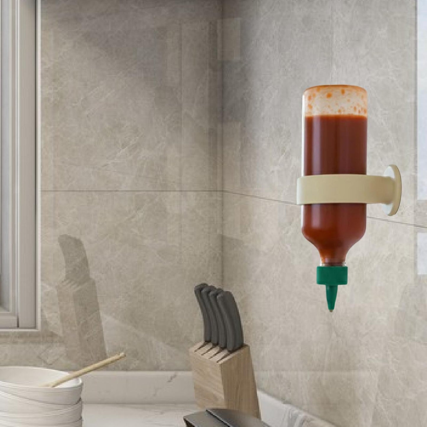 ya 25 Silicone Bottle Holder Unique Sauce Bottle Stand for Sauce Honey Camping