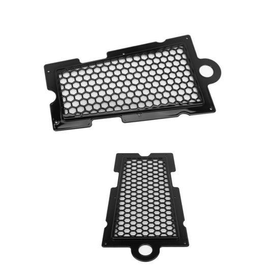 ya 1 7.8 Black front oil cooler radiator grille mesh cover protection for Harley Softail 18 up