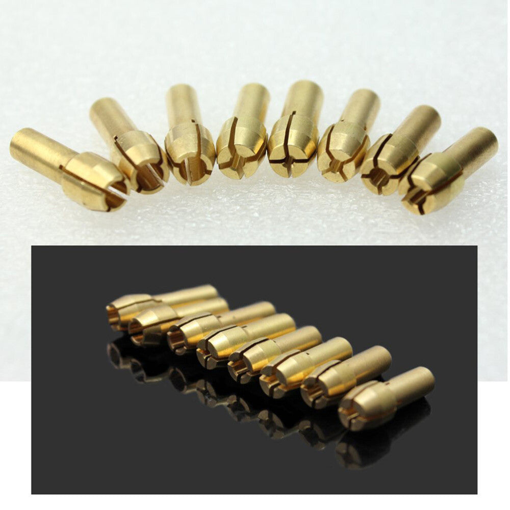 ya 14 8PCS Collet Rotary Tools Collet Hand Tool Electric Grinding Copper Chuck