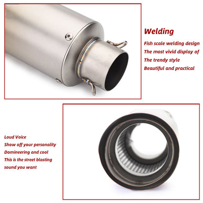 ya 5 8.7 250mm Motorcycle Pipe Muffler Tips Replac Baffles DB Killer Slip On 51mm