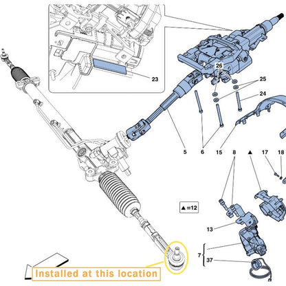 ya 5 8.7 Suitable for for Ferrari California T/California External Tie Rod Ball Joint OE: 259957 264539