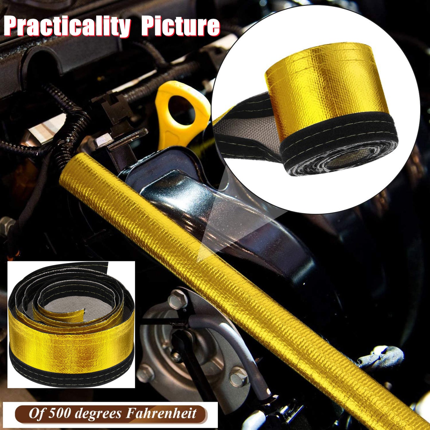 ya 5 8.7 3/4 Inch ID 10 ft Heat Shroud Gold Alu for Mini zed Heat Jacket Tubing