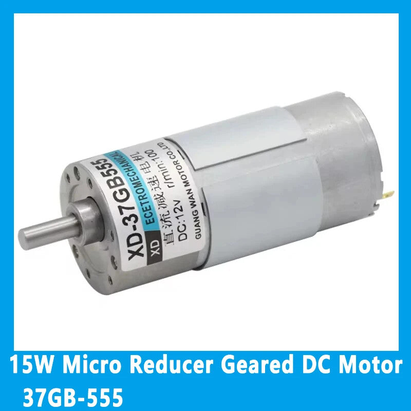 15W Miniature Reduction Gear DC Motor 12v 24v Adjustable Speed High Torque