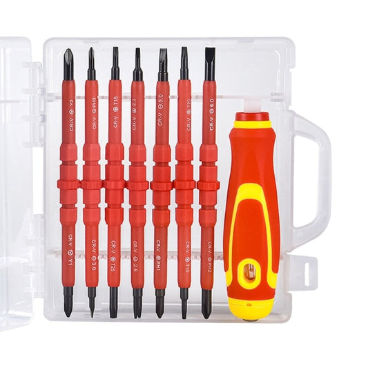 ya 26 15 In Changeable Insulated Screwdriver Set With and Slotted
