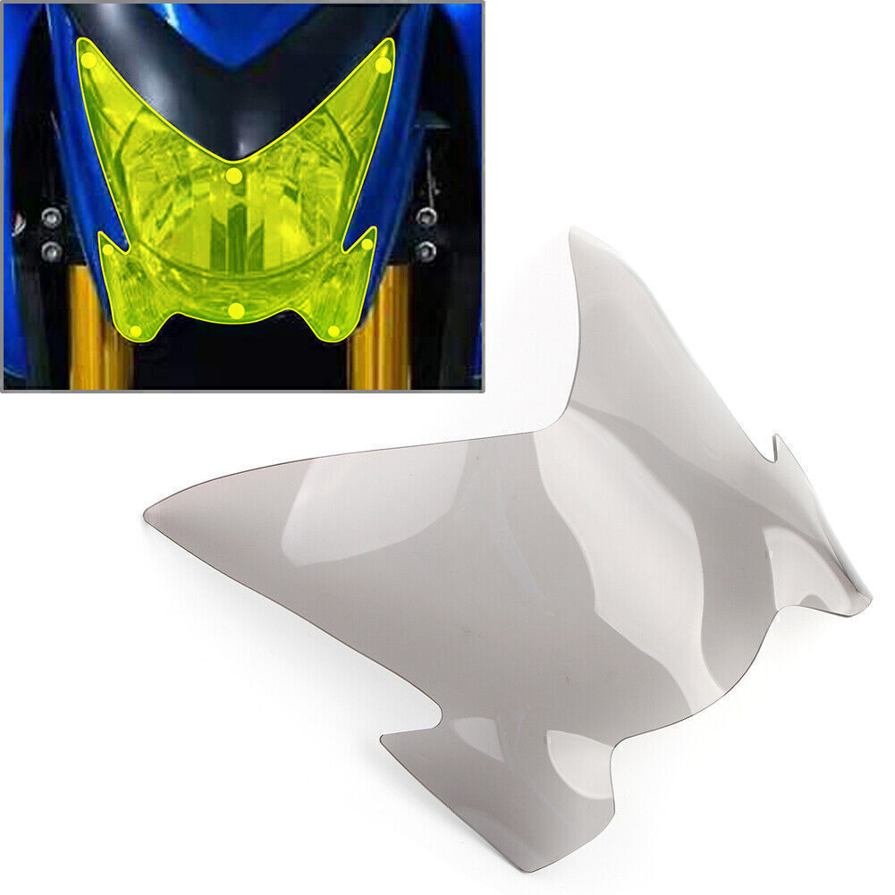 ya 4 6.22 Smoke Headlight Guard Shield Screen Lens Cover for Suzuki GSX-S1000 17-2021 2020