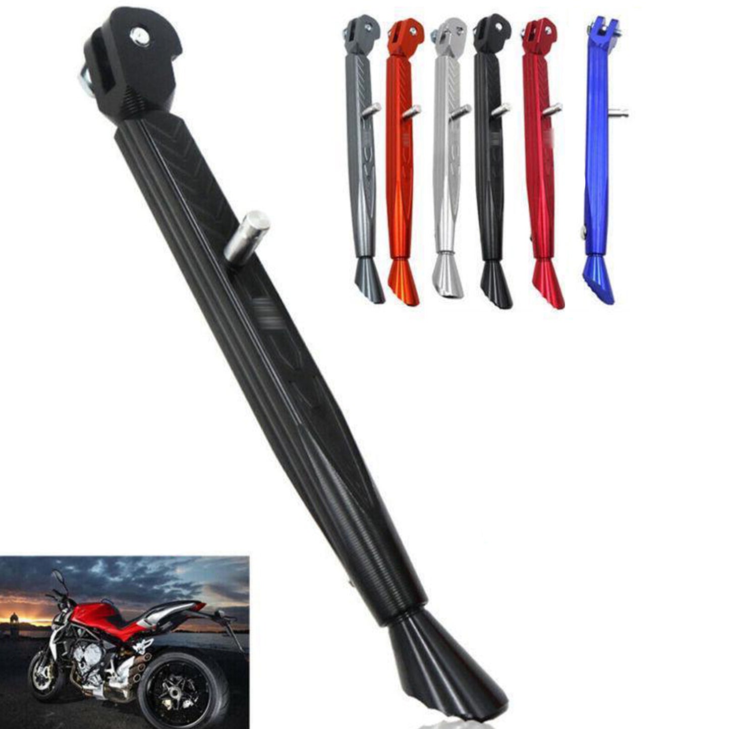 ya 4 6.17 Universal Motorcycle Foot Side Bracket CNC Aluminum Alloy Adjustable Leg Bracket