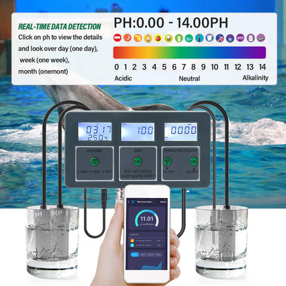 ya 26 8 in 1 Water Quality Tester PH CF ORP for Fish Tank Aquariums Online Monitoring