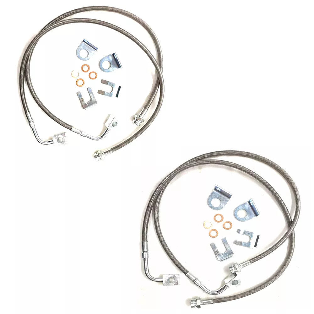ya 10 5.28.3 89716 For 2007-2018 for Jeep for Wrangler 2.0 3.6L 3.8L Front+Rear Stainless Brake Lines