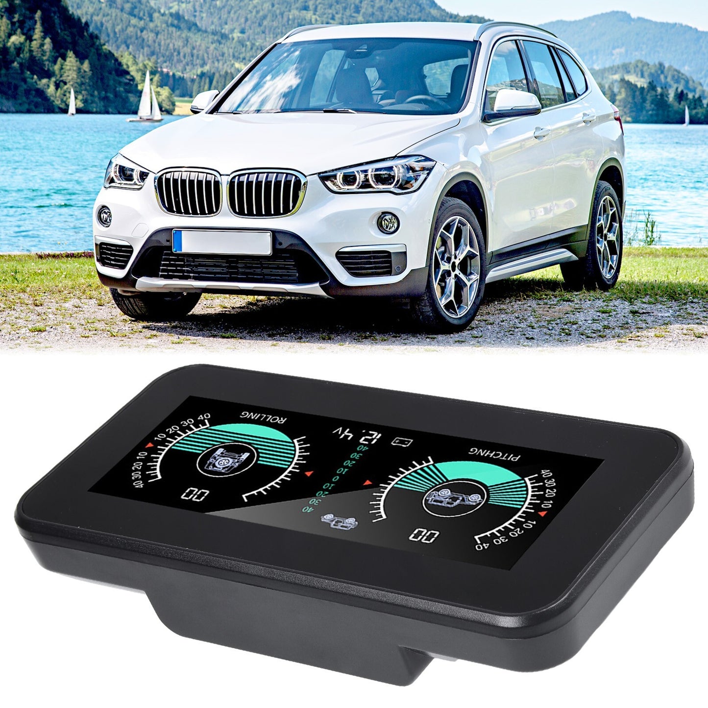 ya 2 7.15 Off-Road Car Digital Inclinometer Guage Tilt Indicator Slope Meter City/Off-Road