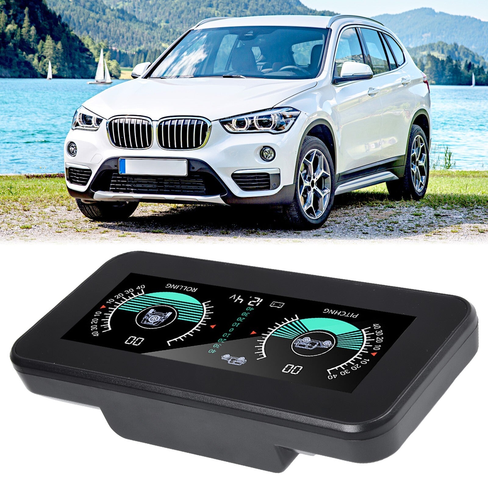 ya 2 7.15 Off-Road Car Digital Inclinometer Guage Tilt Indicator Slope Meter City/Off-Road