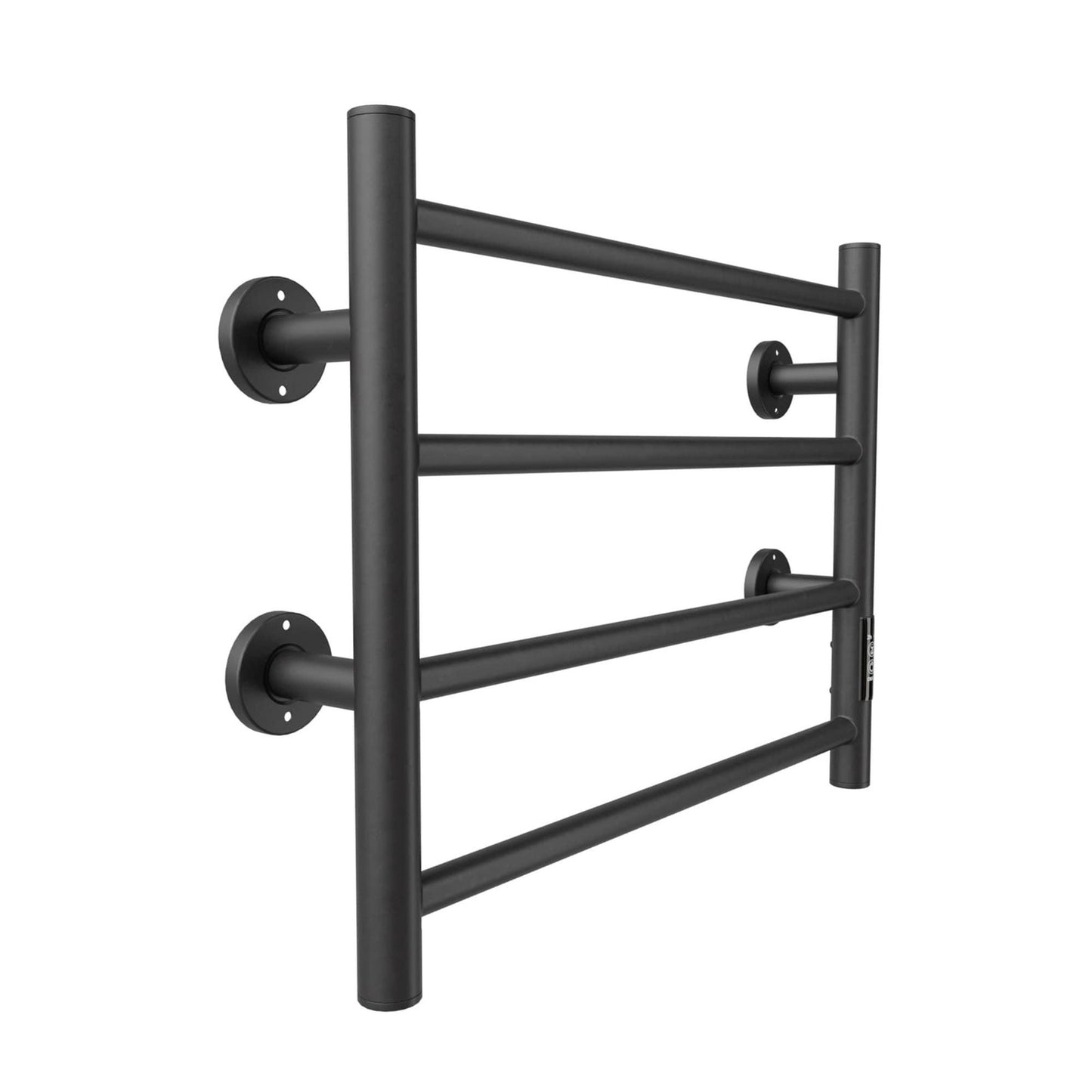 ya 28 Electric Heated Towel Drying Black Rack 4 Bars For Bathroom Stainless Steel