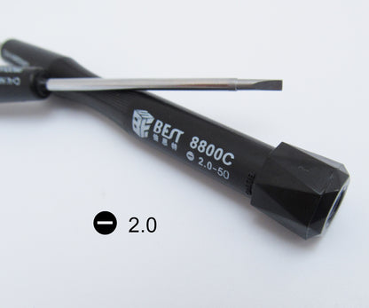 ya 14 50pcs BEST 8800C-50 Slotted Flat 2.0mm Pision Screwdriver Phone Repair Tool