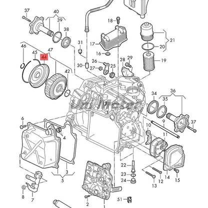 ya 1 8.12 baidi 02E301205C for VW for JETTA 02E 6 Speed for DS g Transmission Clutch Cover Protective Cover 