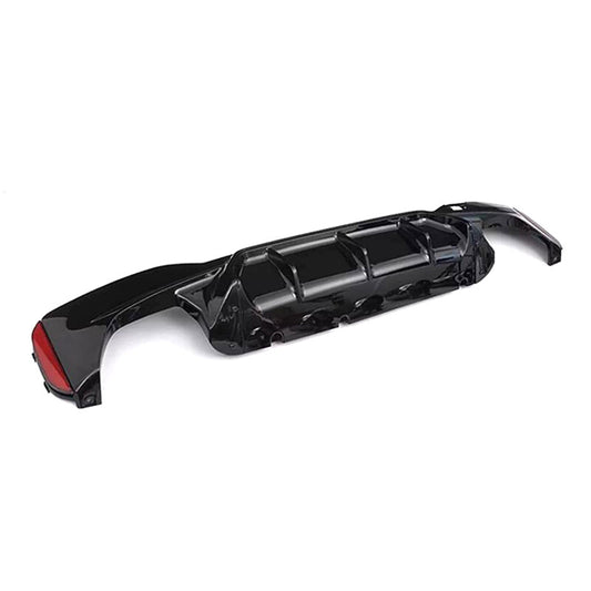 ya 4 6.17 for BMW G30 5 Series 2017-23 M Competition Style Gloss Blk Rear Bumper Diffuser